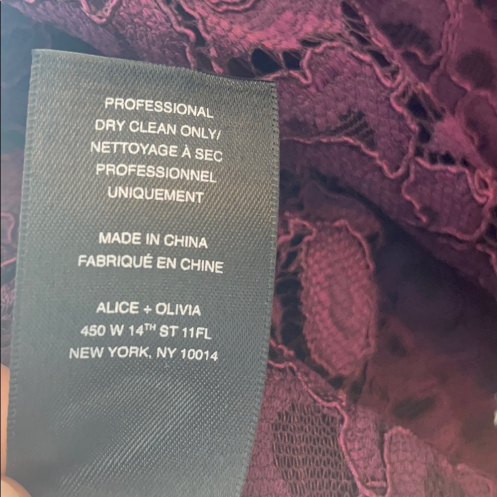 Alice + Olivia dark purple lace skirt - Picture 10 of 11